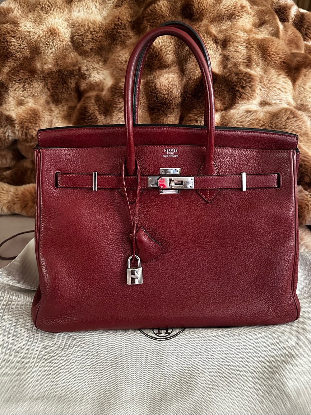 Hermes Birkin 35 Rouge in Togo Leather